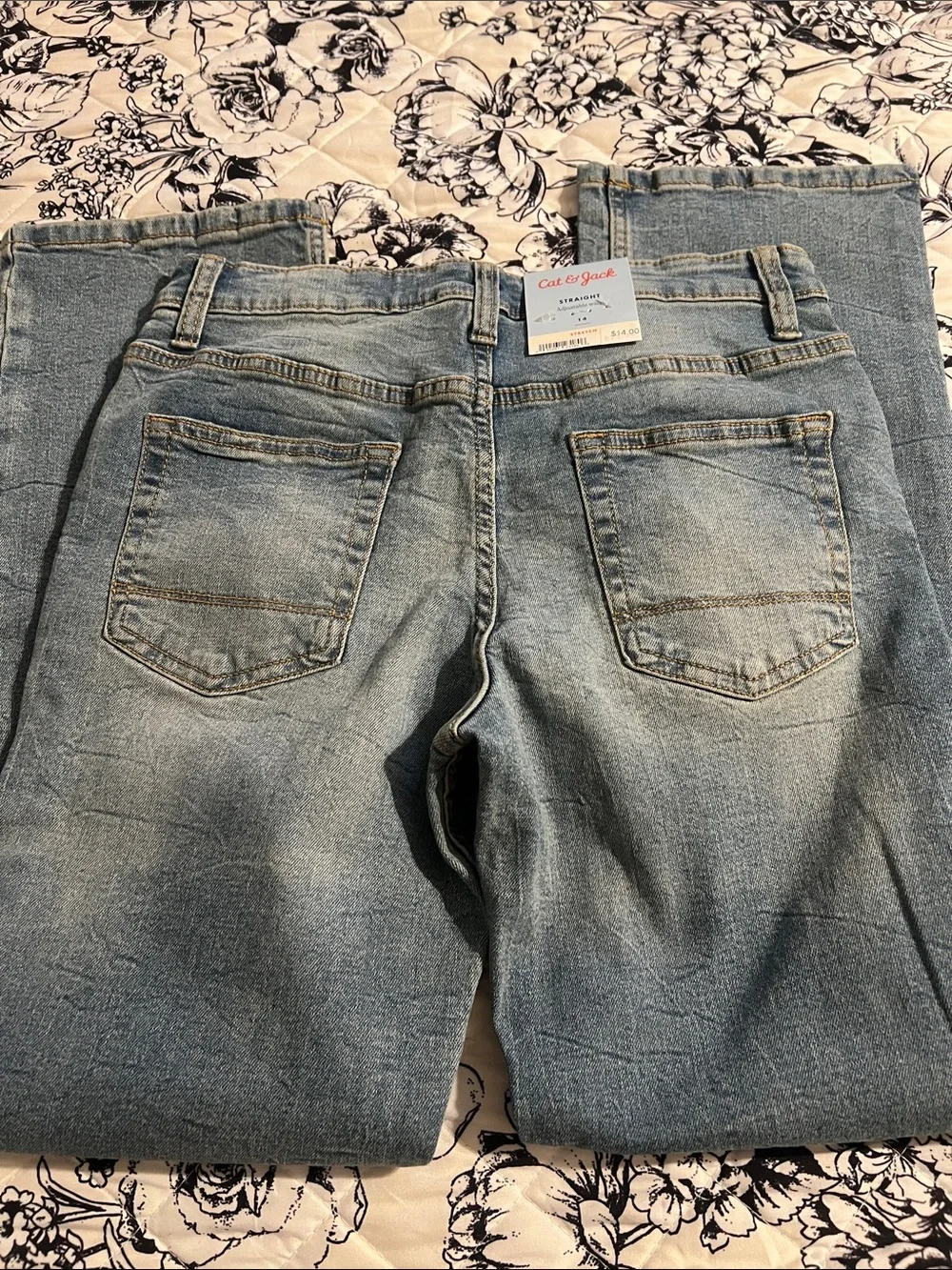 Cat & Jack Light Blue Slim Straight Boys Jeans
